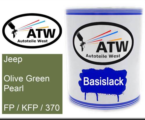 Jeep, Olive Green Pearl, FP / KFP / 370: 1L Lackdose, von ATW Autoteile West.